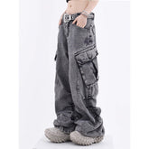 Baggy-Cargojeans mit Säurewaschung